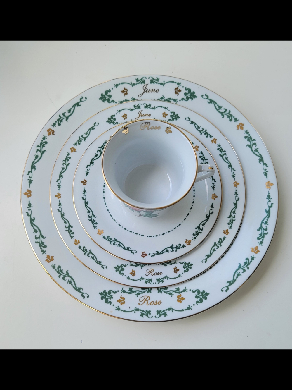 Set Of 2 Plates Flowers of the Month by Domestications "June"+ Coffee Set